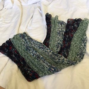 Blue floral scarf